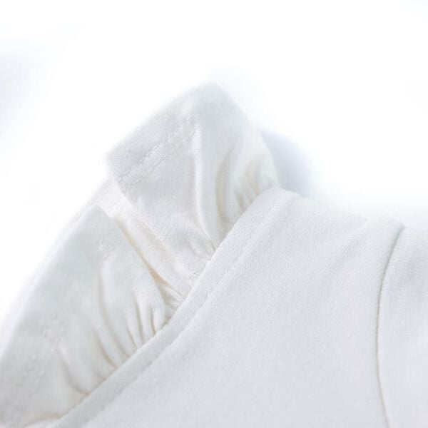 T-skjorte for barn med volangermer ecru 116