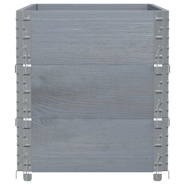 vidaXL Hageplantekasse gr&aring; 100x50 cm heltre furu