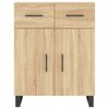 vidaXL Highboard sonoma eik 69,5x34x180 cm konstruert tre