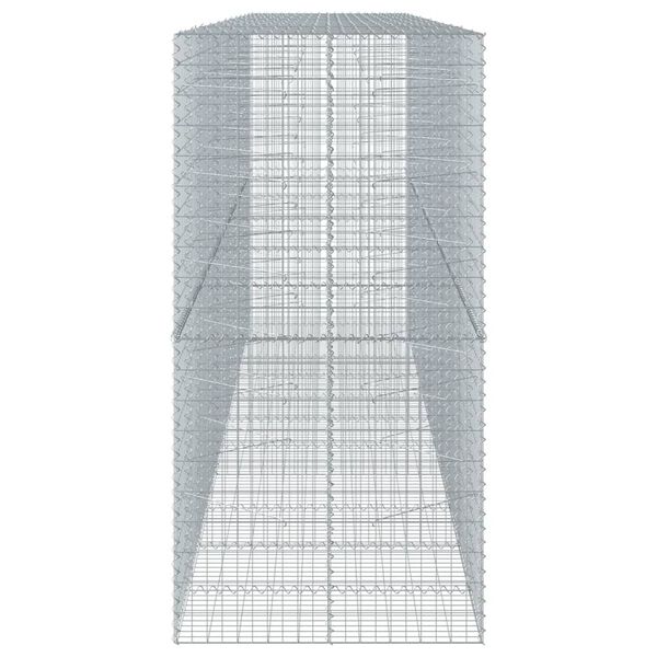 vidaXL Gabionkurv med deksel 550x100x200 cm galvanisert jern