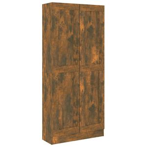 vidaXL Bokhylle r&oslash;kt eik 82,5x30,5x185,5 cm konstruert tre