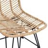 vidaXL Spisestuestol 2 pcs Naturlig 44,5 x 55 x 85 cm Rattan og Jern