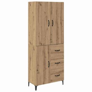 vidaXL H&oslash;yskap med skuff Artisan Eik 69,5 x 34 x 180 cm Konstruert tre
