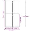 vidaXL Walk-In dusjvegg Svart 90 x 6.5 x 190 cm