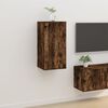 vidaXL Vegghengt TV-benk r&oslash;kt eik 40x34,5x80 cm