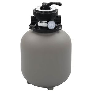 vidaXL Basseng sandfilter med 4 stillinger ventil gr&aring; 350 mm
