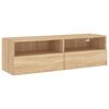 vidaXL Vegghengt TV-benk sonoma eik 100x30x30 cm konstruert tre