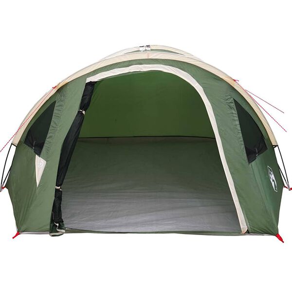 vidaXL Camping Telt med tak grønn 308 x 268 x 130 cm Polyester