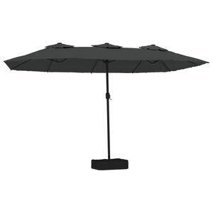 vidaXL Parasoll dobbelt hode antrasitt 449x265 cm