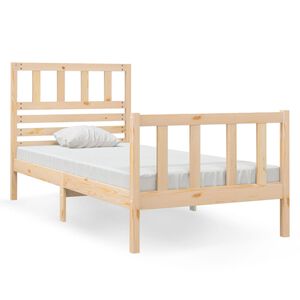 vidaXL Sengeramme 75x190 cm Small Single heltre