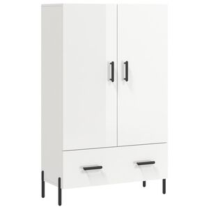 vidaXL Highboard h&oslash;yglans hvit 69,5x31x115 cm konstruert tre