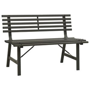 vidaXL Hagebenk 110 cm st&aring;l svart