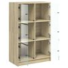 vidaXL Highboard med dører sonoma eik 68x37x109 cm konstruert tre