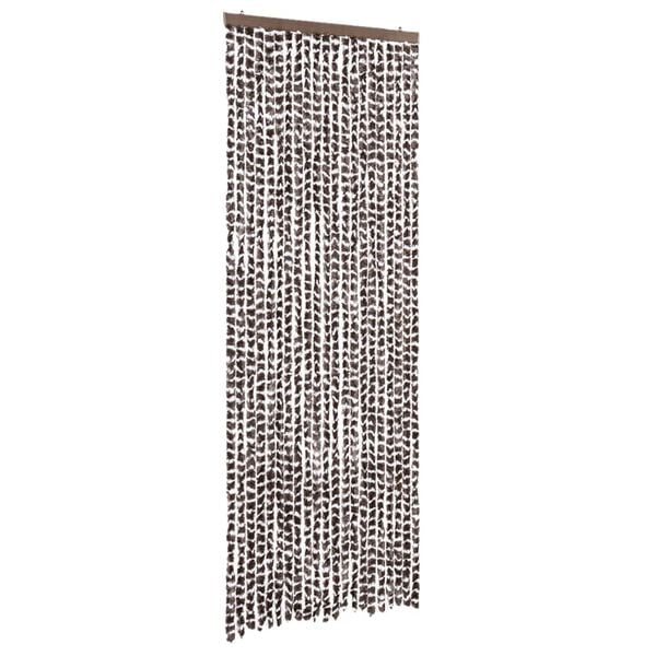 vidaXL Fluegardin brun og hvit 90x200 cm chenille
