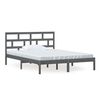 vidaXL Sengeramme gr&aring; 150x200 cm King Size heltre