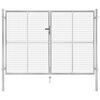 vidaXL Hageport galvanisert st&aring;l 306x175 cm s&oslash;lvfarget