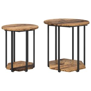 vidaXL Sidebordssett 2 stk. Brun 50 x 50 x 50,5 cm