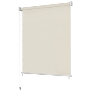 vidaXL Utend&oslash;rs rullegardin 105 (B) x 140 (H) cm kremfarget