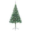 vidaXL Forh&aring;ndsbelyst kunstig juletre med kulesett 210 cm 910 grener