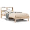vidaXL Seng med bokhylle uten madrass 90x200 cm heltre furu