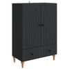 vidaXL Serviesskap Svart 66 x 34,5 x 95 cm Konstruert tre