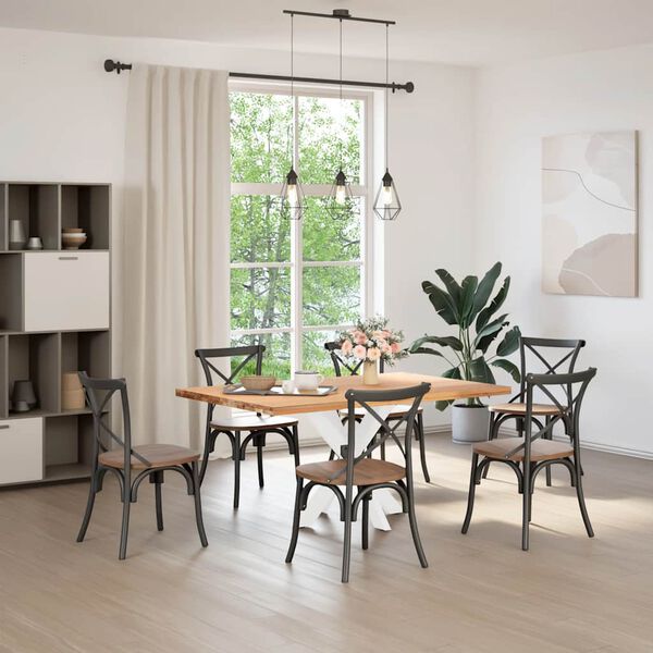 vidaXL Spisebordben edderkoppformet hvit 85x85x(72-73) cm stål