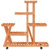 vidaXL Blomsterstativ med hjul 95x25x101 cm heltre gran
