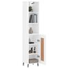 vidaXL Highboard h&oslash;yglans hvit 34,5x34x180 cm konstruert tre