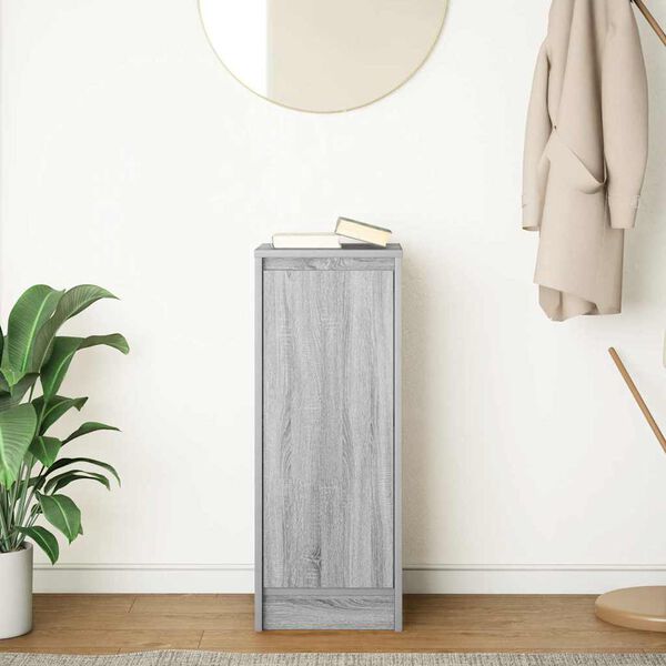 vidaXL Skjenk gr&aring; sonoma 29,5x34x76 cm konstruert tre