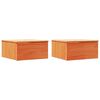 vidaXL Nattbord 2 pcs Vokset Brun 37 x 35 x 18,5 cm Heltre furu