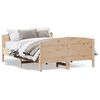 vidaXL Sengeramme uten madrass hvit 135x190 cm heltre furu