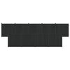 vidaXL Gjerdeplate 9 pcs WPC og Aluminium Svart