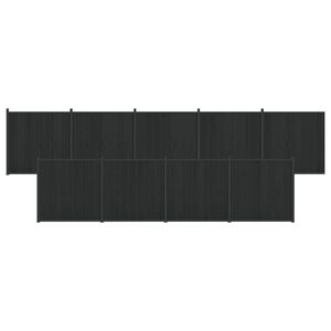 vidaXL Gjerdeplate 9 pcs WPC og Aluminium Svart