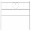 vidaXL Utskiftbar sengegavl i metall hvit 90 cm