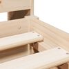 vidaXL Seng med bokhylle uten madrass 150x200 cm heltre furu