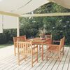 vidaXL Hagespisegruppe 5 deler heltre teak