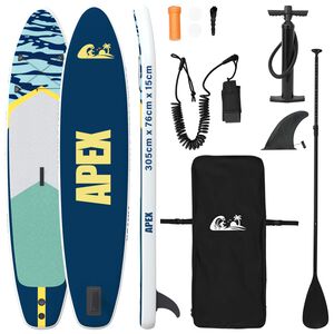 vidaXL Oppbl&aring;sbar Stand Up Paddle Board APEX 305 x 76 x 15 cm Bl&aring; for