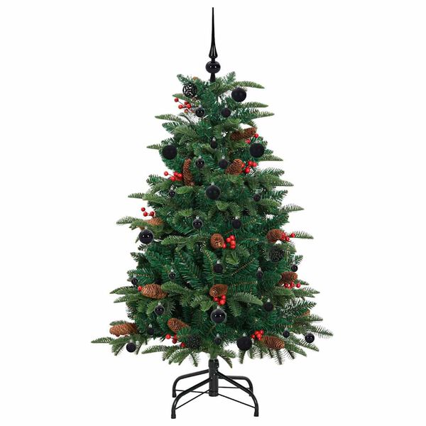 vidaXL Kunstig juletre med 150 LED gr&oslash;nn 150 cm PVC og Metall og Plast