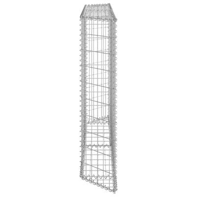 vidaXL Gabion høybed trapesform galvanisert stål 150x20x100 cm