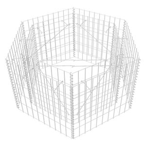 vidaXL Gabion h&oslash;ybed sekskantet 100x90x50 cm