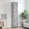 vidaXL Highboard betonggr&aring; 34,5x34x180 cm konstruert tre