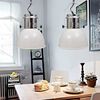 vidaXL Taklampe metall 2 stk høydejusterbar moderne hvit