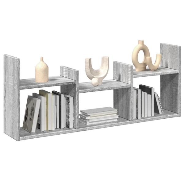 vidaXL Veggskap 100x18x40 cm gr&aring; sonoma konstruert tre