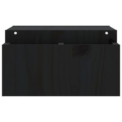vidaXL Monitorstativ svart 70x27,5x15 cm heltre furu