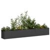 vidaXL Plantekasse svart 280x40x40 cm kaldvalset st&aring;l