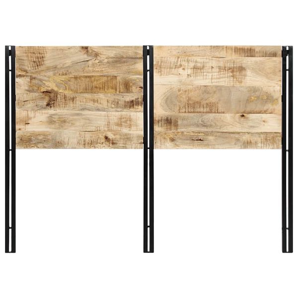 vidaXL sengegavl 140 cm heltre mango og jern