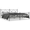vidaXL Sengeramme i metall med hode- og fotgavl svart 193x203 cm