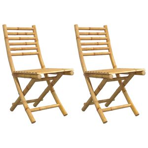 vidaXL Klappstoler 2 stk 43x54x88 cm bambus