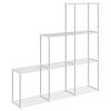 vidaXL Tubular Shelf med lagring Hvit 129 x 27 x 132 cm Aluminium