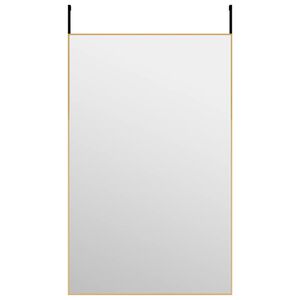 vidaXL D&oslash;rspeil gull 50x80 cm glass og aluminium